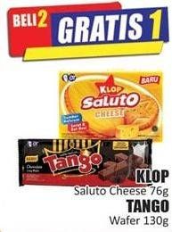 Promo Harga KLOP Saluto Cheese 76 g/ TANGO Wafer 130 g  - Hari Hari
