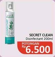 Promo Harga SECRET CLEAN Eucalyptus Disinfectant Spray 200 ml - Alfamidi