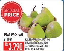 Promo Harga Pear Packham per 100 gr - Hypermart