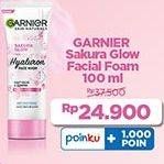 Promo Harga Garnier Sakura Glow Glowing Face Wash Facial Cleanser 100 ml - Indomaret