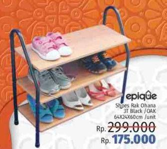 Promo Harga EPIQUE Shoes Rack Black  - LotteMart