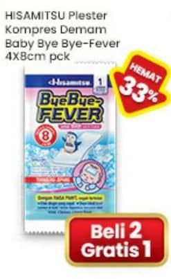Promo Harga Hisamitsu Plester Kompres Demam Bye Bye Fever Bayi 1 pcs - Indomaret