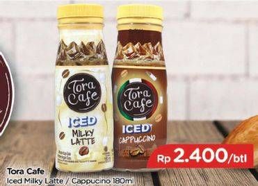 Promo Harga Torabika Toracafe Iced Drink Milky Latte, Capuccino 180 ml - TIP TOP