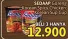 Promo Harga Sedaap Korean Spicy Chicken, Soup 75 gr - Alfamidi