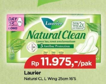 Promo Harga Laurier Natural Clean Wing 25cm 16 pcs - TIP TOP