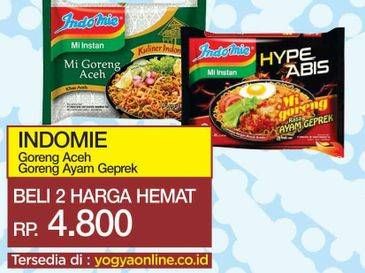 Promo Harga INDOMIE Mi Goreng Aceh per 2 pcs 90 gr - Yogya