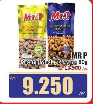 Promo Harga Mr.p Peanuts Madu, Bawang 80 gr - Hari Hari
