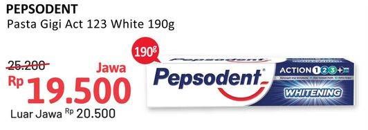 Promo Harga Pepsodent Pasta Gigi Action 123 Whitening 190 gr - Alfamidi