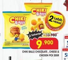 Promo Harga Chiki Balls Chicken Snack Coklat, Cheeky Chicken, Cheddar Cheese 55 gr - Superindo