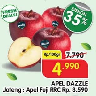 Promo Harga Apel Dazzle per 100 gr - Superindo