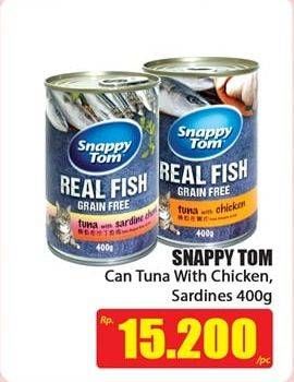 Promo Harga SNAPPY TOM Cat Food Sardines, Tuna With Chicken 400 gr - Hari Hari