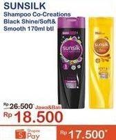 Promo Harga SUNSILK Shampoo Black Shine, Soft Smooth 170 ml - Indomaret