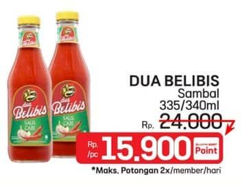 Promo Harga Dua Belibis Saus Cabe 335 ml - LotteMart