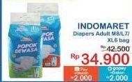 Promo Harga Indomaret Diapers Adult L7, M8, XL6 6 pcs - Indomaret