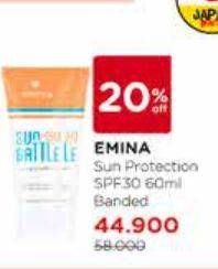 Promo Harga EMINA Sun Battle SPF 30+ PA+++ 60 ml - Watsons