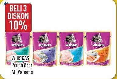 Promo Harga WHISKAS Makanan Kucing All Variants per 3 pouch 85 gr - Hypermart