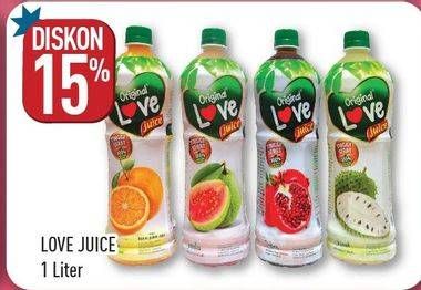 Promo Harga LOVE Juice 1 ltr - Hypermart