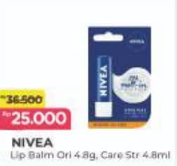 Promo Harga Nivea Lip Balm Original, Care Colour Red 5 gr - Alfamart
