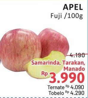 Promo Harga Apel Fuji per 100 gr - Alfamidi