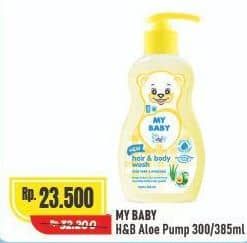 Promo Harga My Baby Hair & Body Wash Aloe Vera Avocado 385 ml - Alfamart