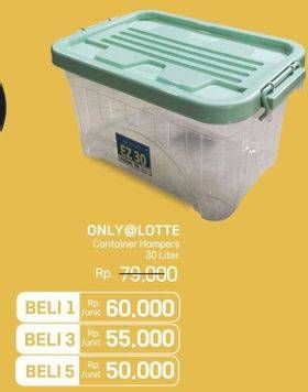 Promo Harga Only@Lotte Box Container Shinpo 30 ltr - LotteMart