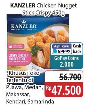 Promo Harga Kanzler Chicken Nugget Stick Crispy 450 gr - Alfamidi