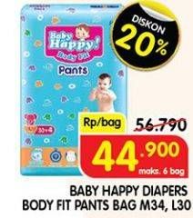 Promo Harga BABY HAPPY Body Fit Pants M34, L30 30 pcs - Superindo