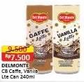 Promo Harga Del Monte Latte Caffe Latte, Vanilla Latte 240 ml - Alfamart