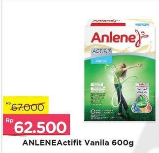 Promo Harga ANLENE Actifit Susu High Calcium Vanila 600 gr - Alfamart