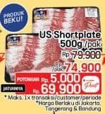 Promo Harga Beef Short Plate Slice 500 gr - LotteMart