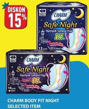 Promo Harga Charm Safe Night Wing 35cm, Gathers 35cm 12 pcs - Hypermart