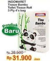 Promo Harga INDOMARET Tissue Roll 3 Ply Tisu Bambu 4 roll - Indomaret