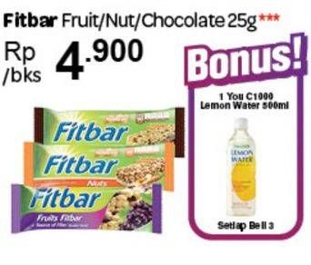 Promo Harga FITBAR Makanan Ringan Sehat Fruit, Nuts, Chocolate 25 gr - Carrefour