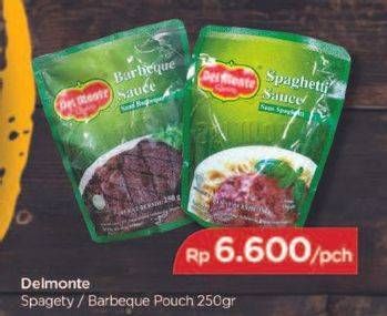 Promo Harga DEL MONTE Cooking Sauce Spaghetti, Barbeque 250 gr - TIP TOP