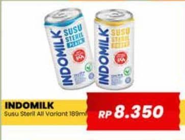 Promo Harga Indomilk Susu Steril All Variants 189 ml - Yogya