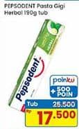 Promo Harga Pepsodent Pasta Gigi Action 123 Herbal 190 gr - Indomaret