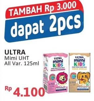 Promo Harga Ultra Mimi Susu UHT All Variants 125 ml - Alfamidi