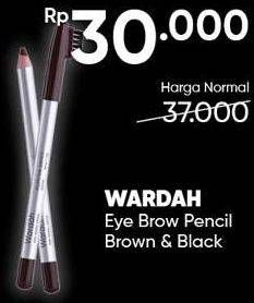 Promo Harga WARDAH Eye Brow Pencil Black, Brown 1 gr - Guardian