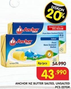 Promo Harga ANCHOR Butter Unsalted, Salted 227 gr - Superindo