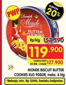 Promo Harga Monde Butter Cookies 908 gr - Superindo