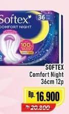 Promo Harga Softex Comfort Night Wing 36cm 12 pcs - Alfamart