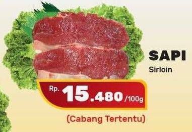 Promo Harga Daging Has Luar (Daging Sirloin) per 100 gr - Yogya