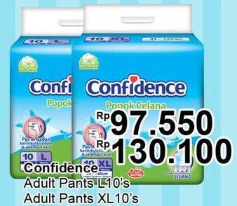 Promo Harga CONFIDENCE Adult Diapers Pants XL10  - TIP TOP
