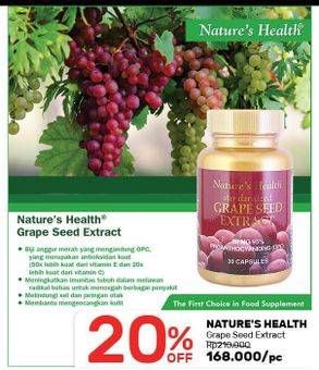 Promo Harga NATURES HEALTH Grape Seed Extract  - Guardian