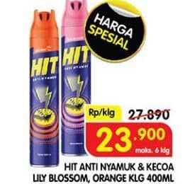 Promo Harga HIT Aerosol Lilly Blossom, Orange 450 ml - Superindo