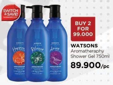 Promo Harga WATSONS Aromatheraphy Shower Gel All Variants 750 ml - Watsons