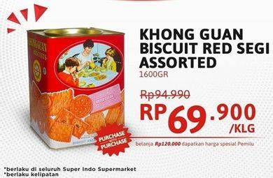 Promo Harga KHONG GUAN Assorted Biscuits 1600 gr - Superindo
