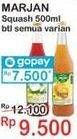 Promo Harga MARJAN Syrup Squash All Variants 450 ml - Indomaret