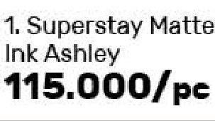 Promo Harga MAYBELLINE Super Stay Matte Ink Ashley  - Guardian