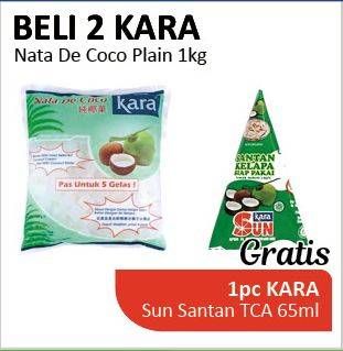 Promo Harga KARA Nata De Coco Plain per 2 pouch 1 kg - Alfamidi